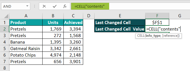 Track Changes in Excel cell change.2