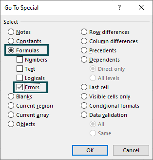 Errors in Excel Intro