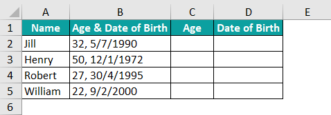 Split Cells in Excel Intro