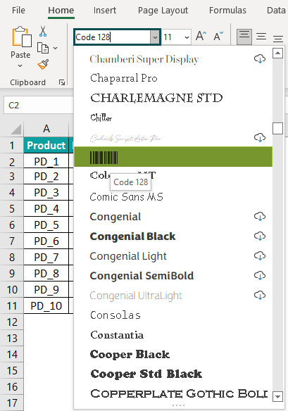 Barcode In Excel Generate 3