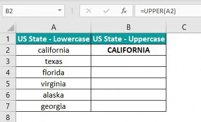 Change Case in Excel Lower to Upper.4