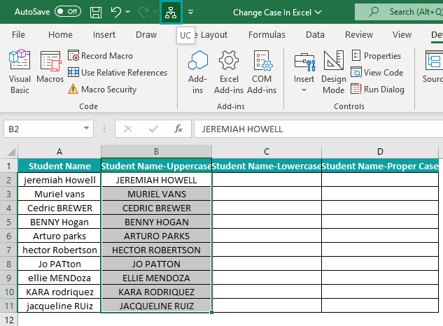 Change Case in Excel Shortcut Key.10
