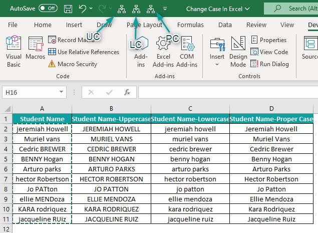 Change Case in Excel Shortcut Key.13