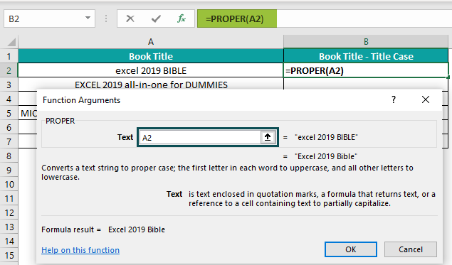 Change Case in Excel Title Case 3