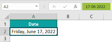 Date Format in Excel Example 1.3