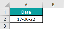 Date Format in Excel Example 1