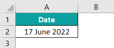 Date Format in Excel Example 2