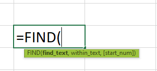 FIND function syntax