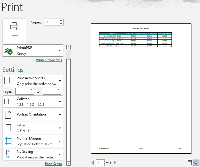 Header And Footer In Excel Intro Example