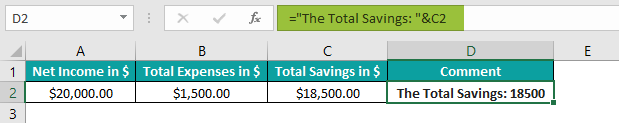 Text Function in Excel Example 4.1
