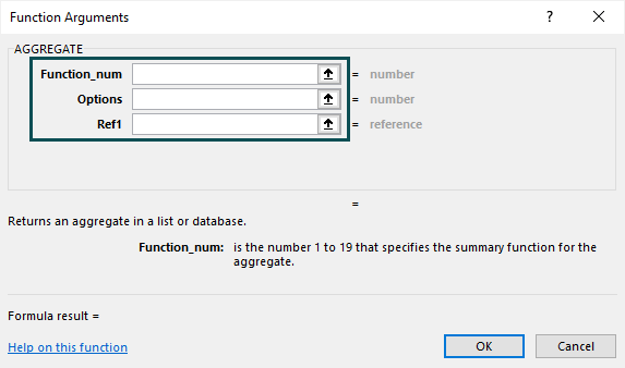 AGGREGATE Excel Function How to Use.3