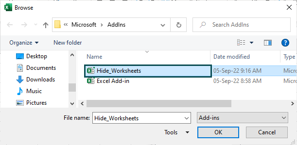 Add-ins in Excel Example 2.5-2