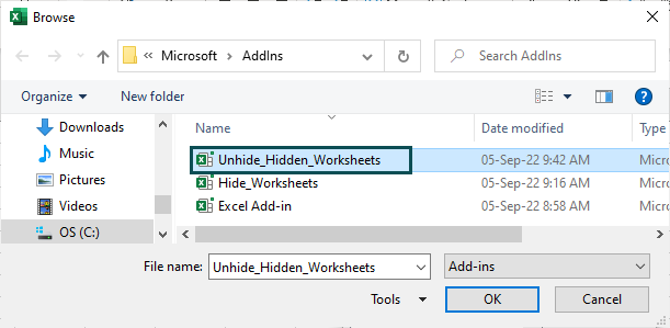 Add-ins in Excel Example 2.9