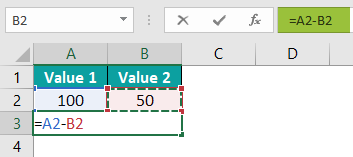 Excel Minus Formula Basic Example.1
