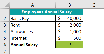 Excel Minus Formula Example 2