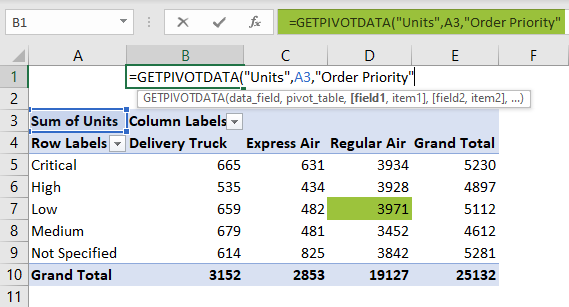GetPivotData In Excel Basic Example.4