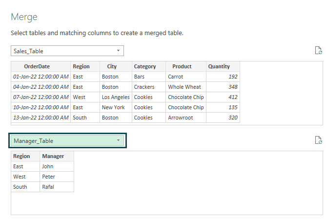 Power query in excel Example 1.13