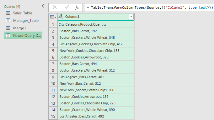 Power query in excel Example 2.4