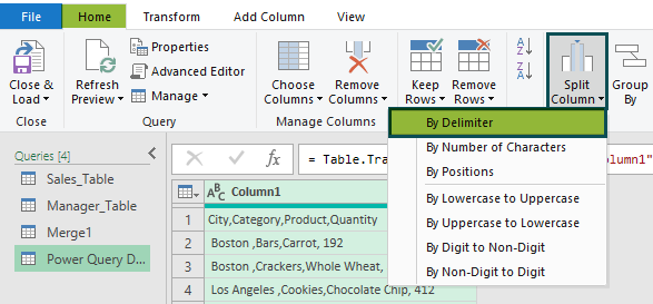 Power query in excel Example 2.5