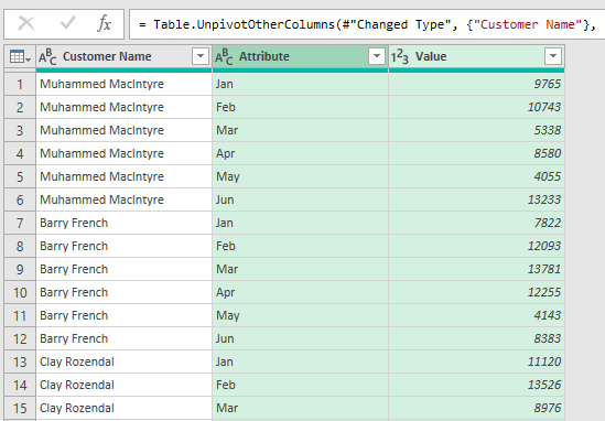 Power query in excel Example 3.4