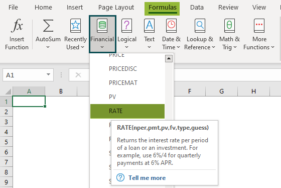 Rate Function in Excel How to Use