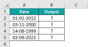 WEEKDAY in Excel Basic Example