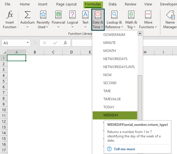WEEKDAY in Excel How to Use