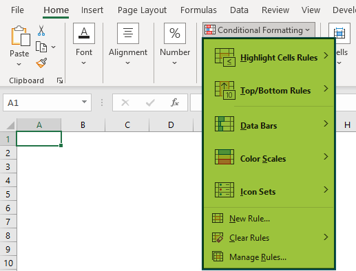 how to Access Conditional Formatting In Excel.1