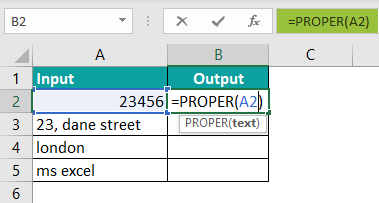 proper excel function Example 4.1