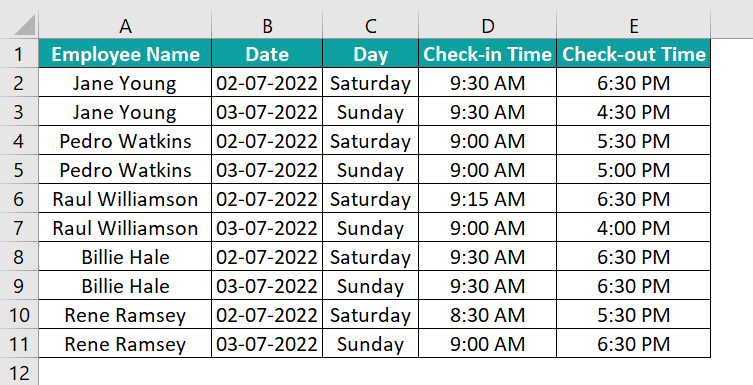 Ceiling Function in Excel - Example 3