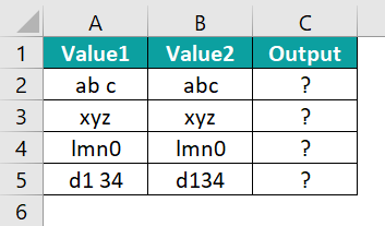Excel EXACT Function - Example 1