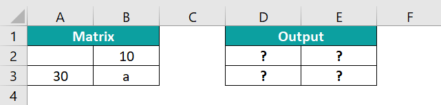 MINVERSE in Excel Function - Example 3