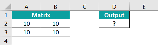 MINVERSE in Excel Function - Example 4