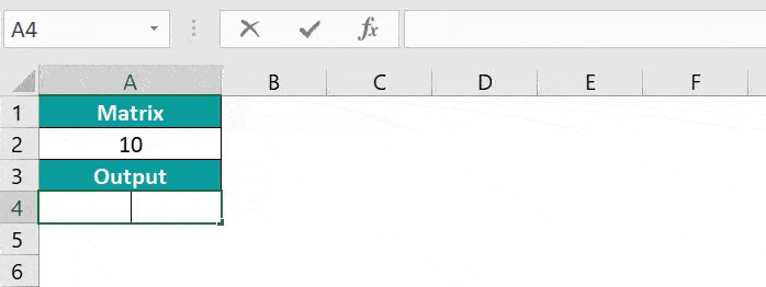 Minverse in Excel - 2