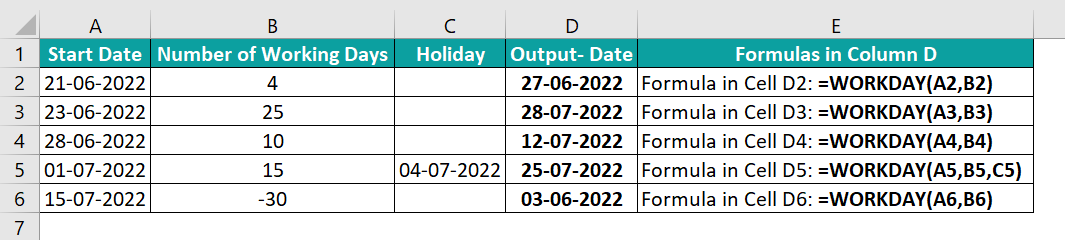 Workday Excel Function - 4