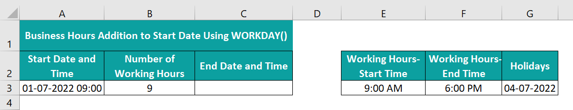 Workday Excel Function - Example 3