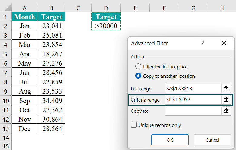 Advanced Filter in Excel - FAQ 1 - 5