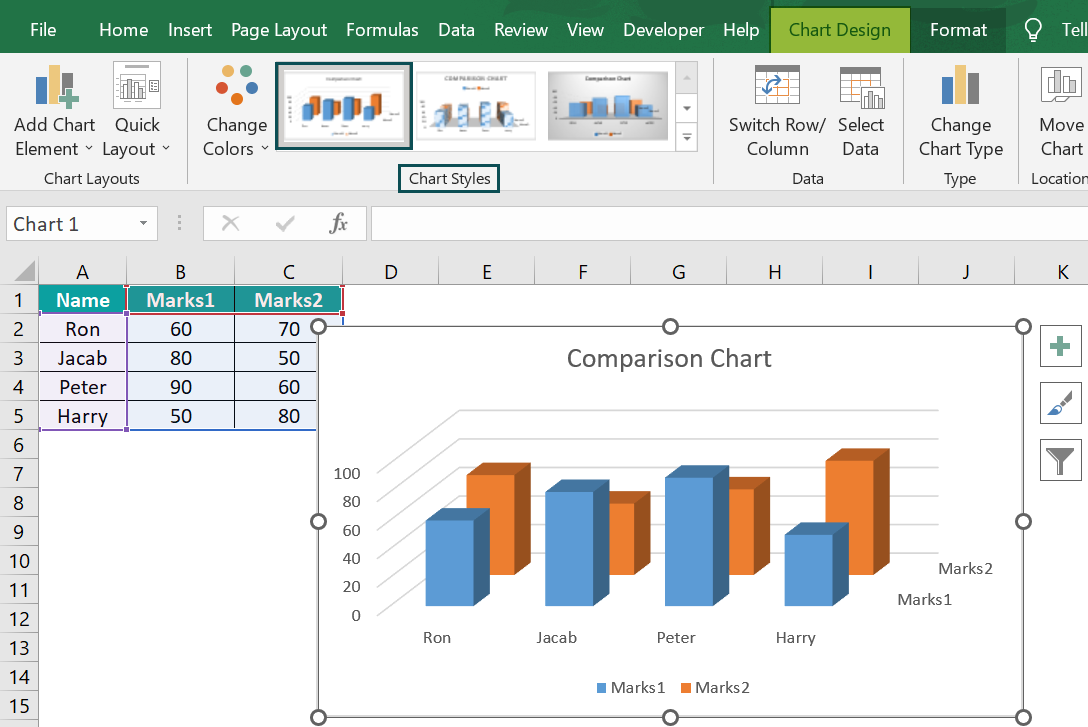 Comparison Chart In Excel Examples, Template, How To Create? Excel Chart For Comparison
