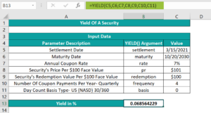 Excel YIELD Function - Formula, Examples, How to Use?