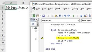 VBA Code - How to Write & Execute VBA Code with Examples
