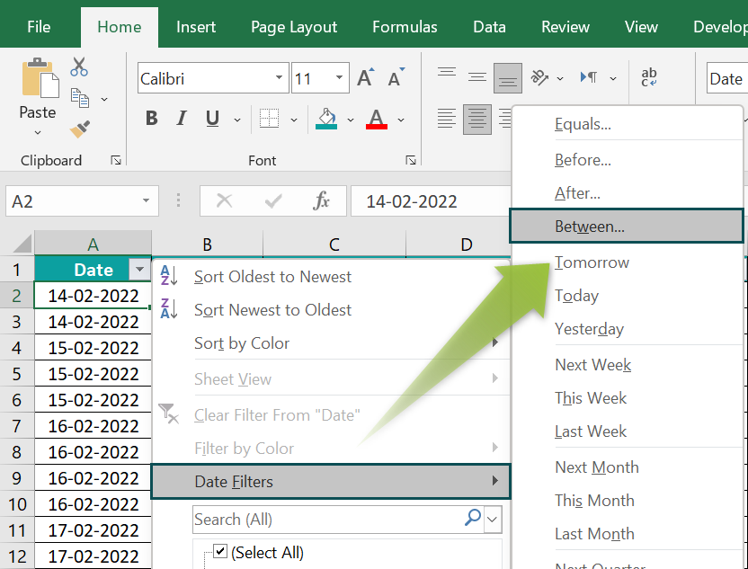How to maintain database in excel - Step 2b