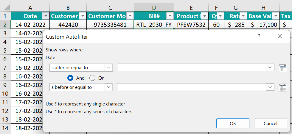 How to maintain database in excel - Step 2c