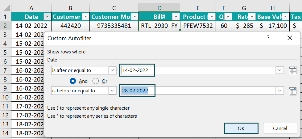How to maintain database in excel - Step 2d