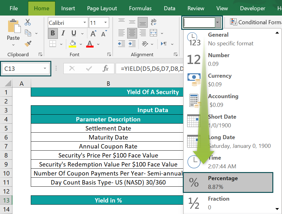 Excel YIELD Function - Formula, Examples, How to Use?