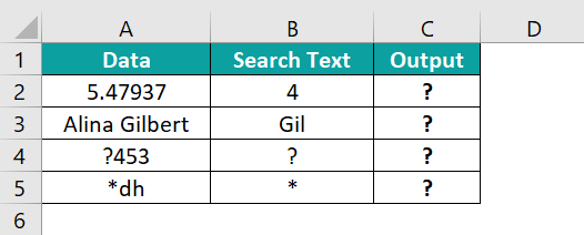 SEARCH Function in Excel - Example 2