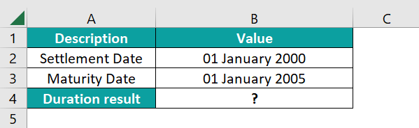 DURATION Excel Function - 1