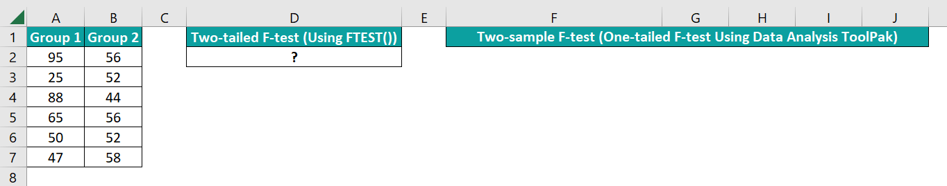 FTEST Excel - 1
