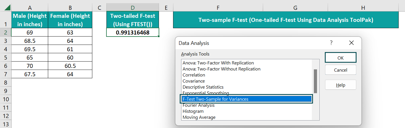 Using Data Analysis ToolPak - Step 2
