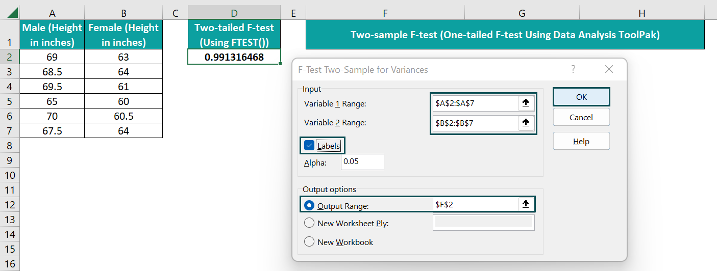 Using Data Analysis ToolPak - Step 3