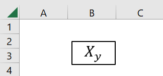How to type a subscript using equation option - Step 4